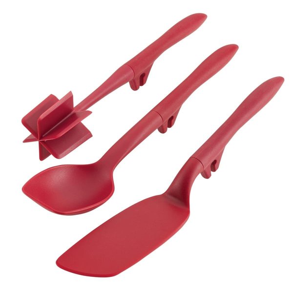 Rachael Ray Tools & Gadgets Lazy CrushChop & Flexi Turner Scraping Spoon Set Red 47778